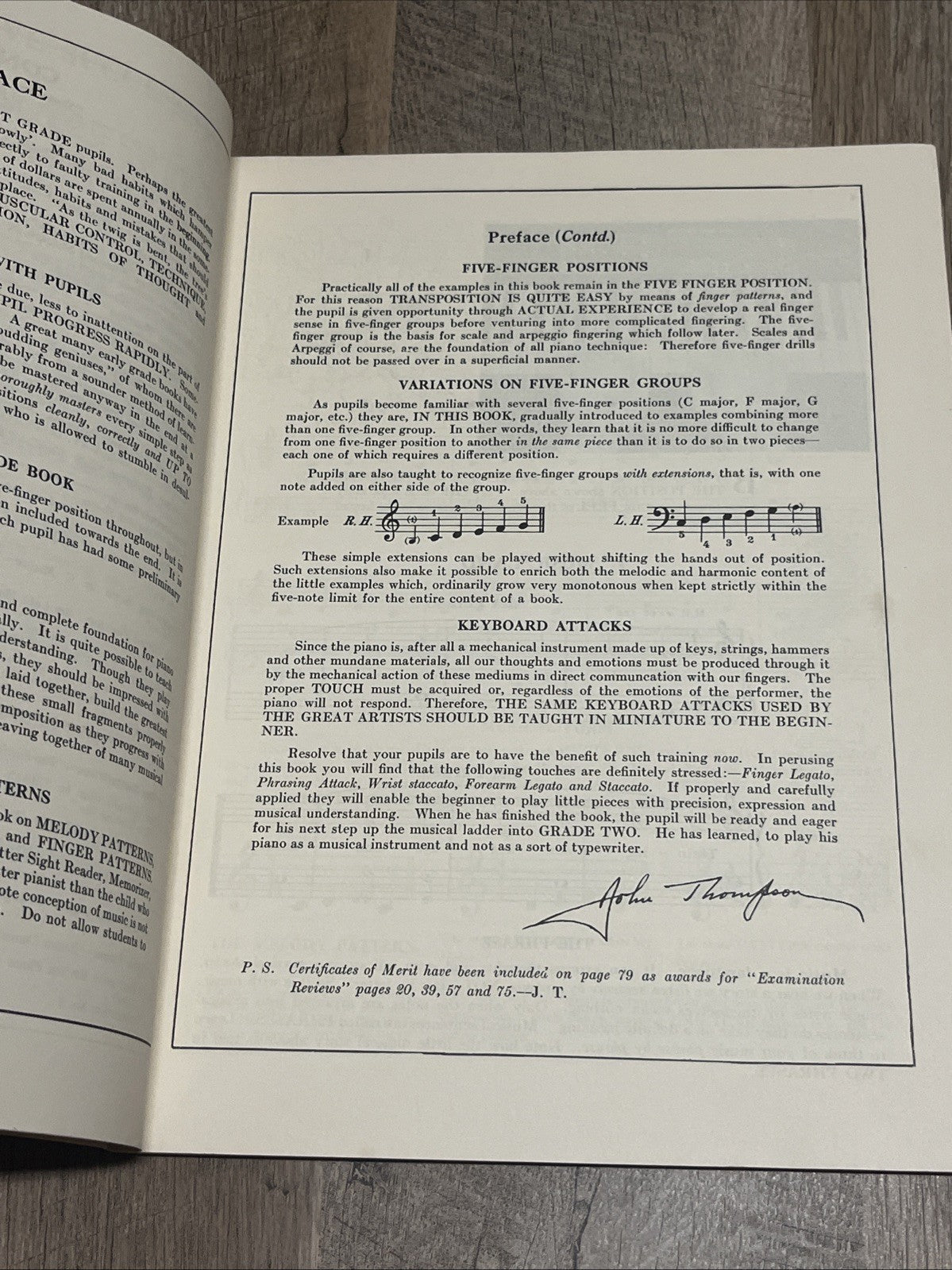 John Thompson's Modern Course for the Piano : First Grade Book 1936 Vintage