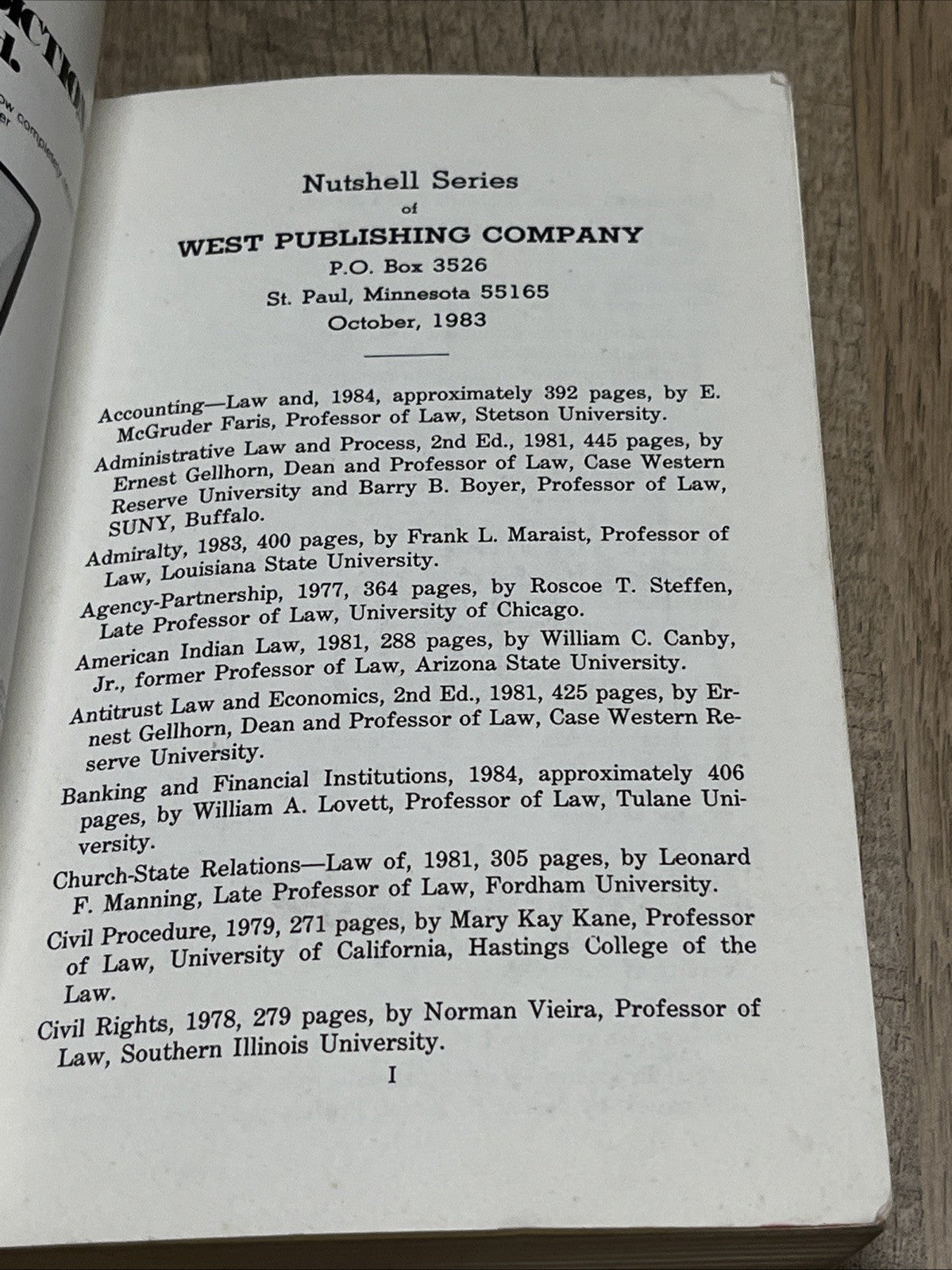 American Indian Law in a Nutshell [Nutshells] by William C. Canby Jr. 1993