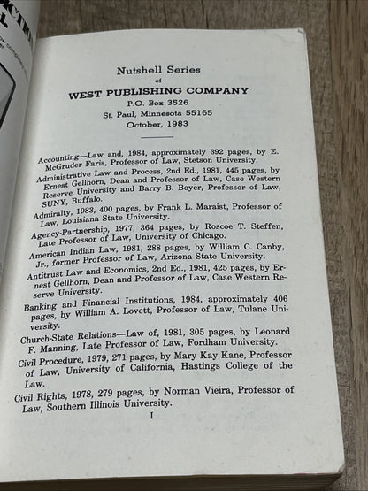 American Indian Law in a Nutshell [Nutshells] by William C. Canby Jr. 1993