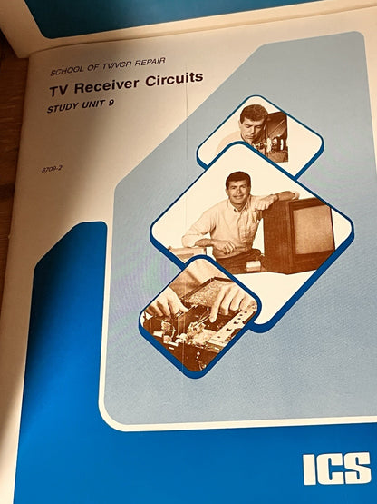 Lot of 13 School of TV and VCR Repair Parts ICS Manuals 1980s