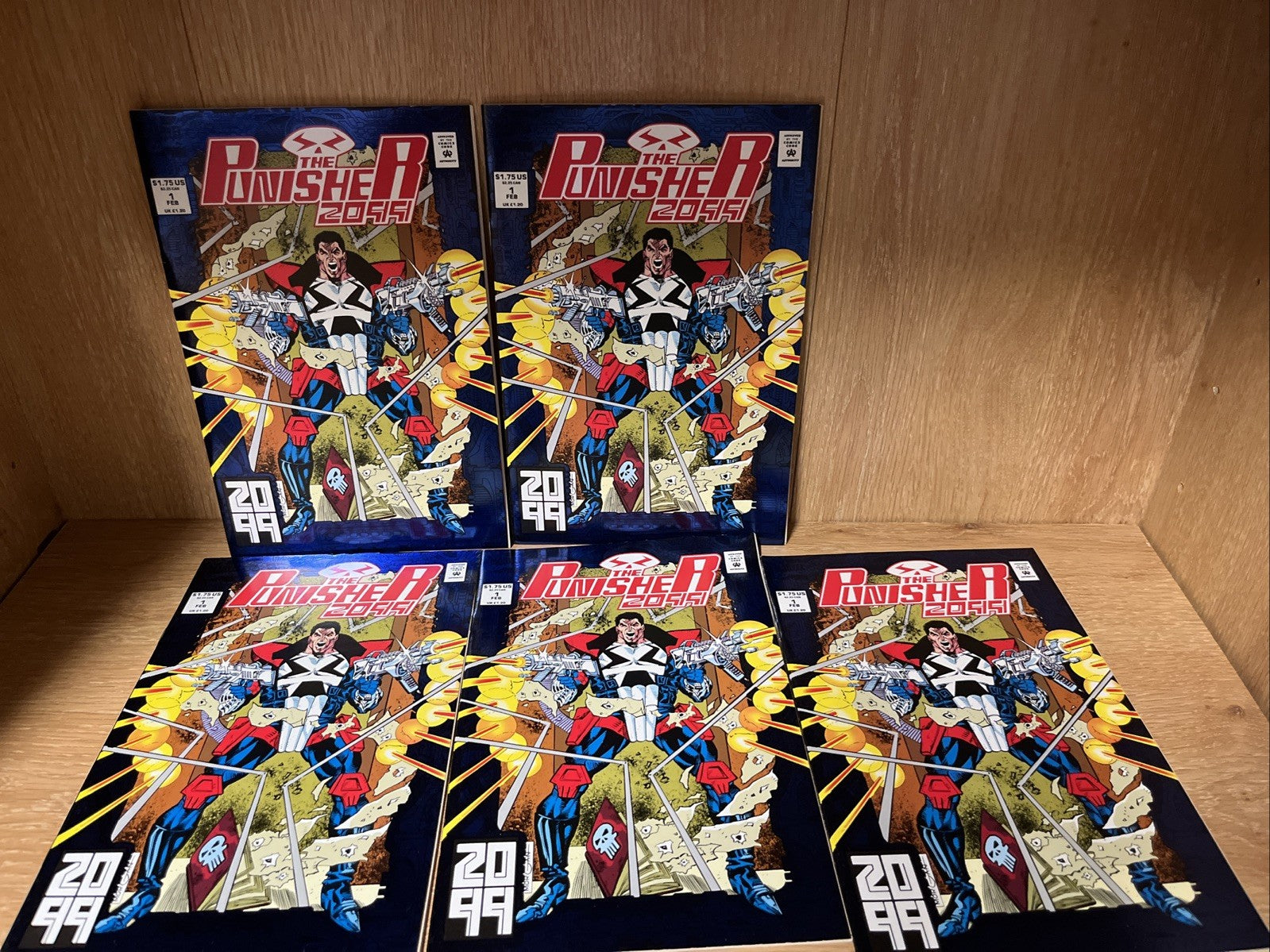 Vintage LOT of 5 The Punisher 2099 (Marvel, 1993) #1 1st Ed 1st Print