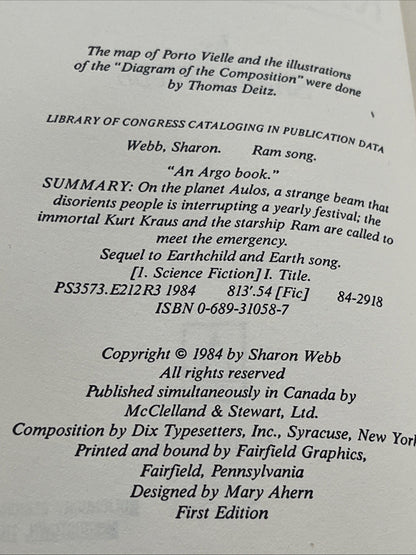 RAM SONG 1st Edition Sharon Webb 1984