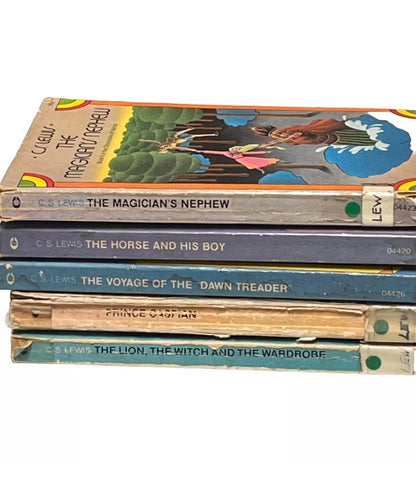 The Chronicles of Narnia Book CS Lewis 1, 2, 3, 5, & 6 Collier Books 1970s