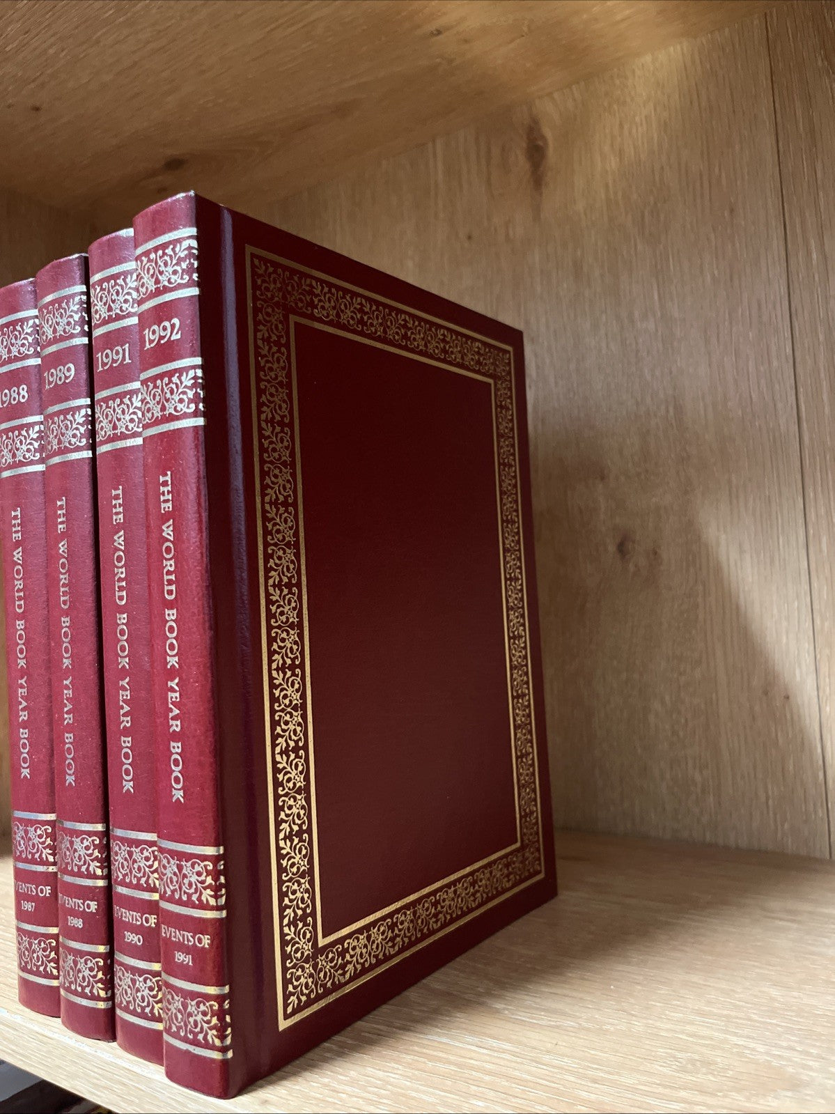 The World Book Year Book 4 Books 1988/ 1989/ 1991 and 1992