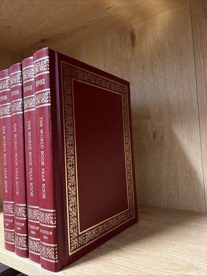The World Book Year Book 4 Books 1988/ 1989/ 1991 and 1992