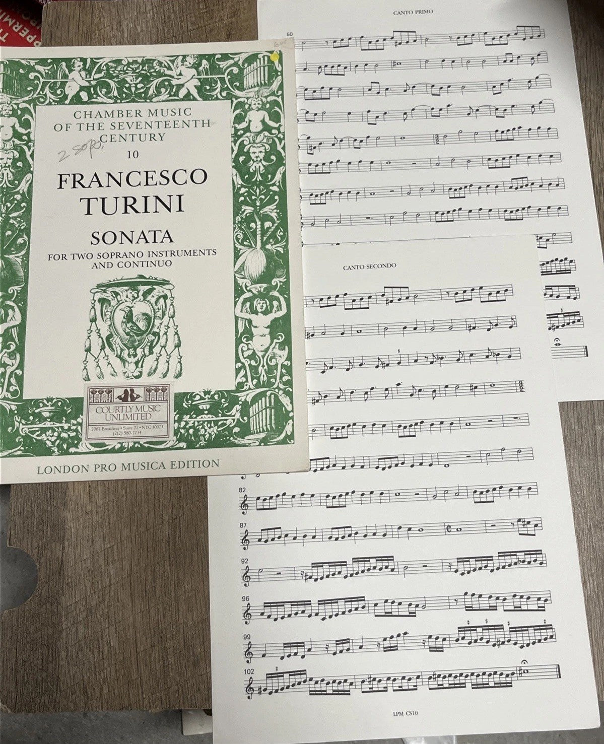 Francesco Turini - Sonata - For Two Soprano Instruments and Continuo