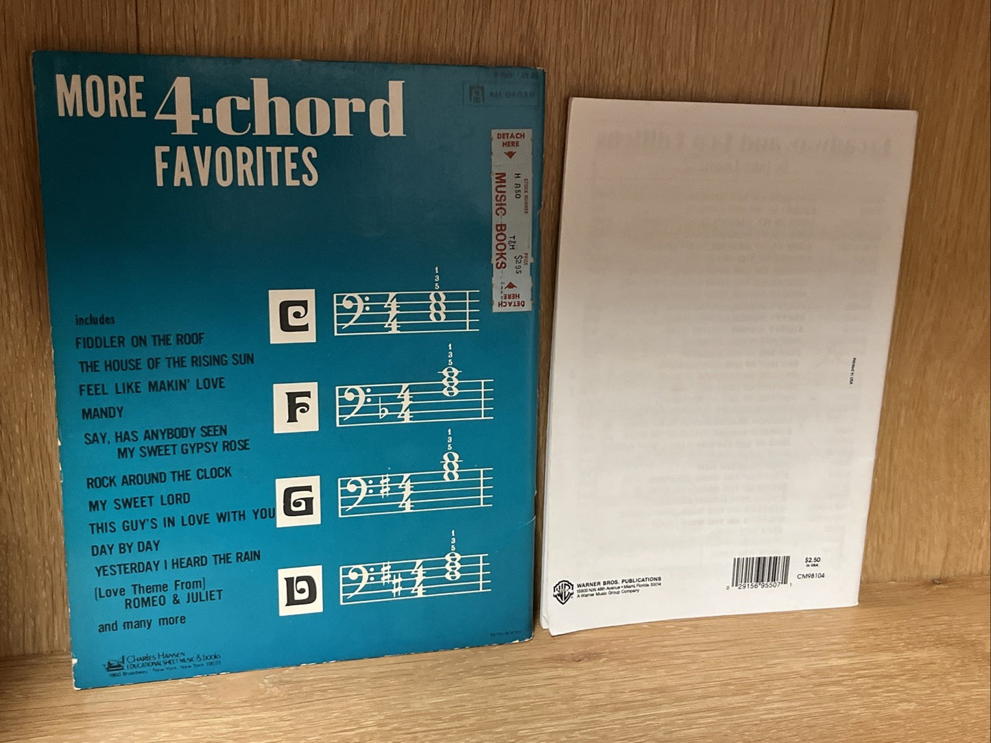 Choral Showcase of Fiddler On the Roof SATB & More 4-Chord Favorites Lot of 2