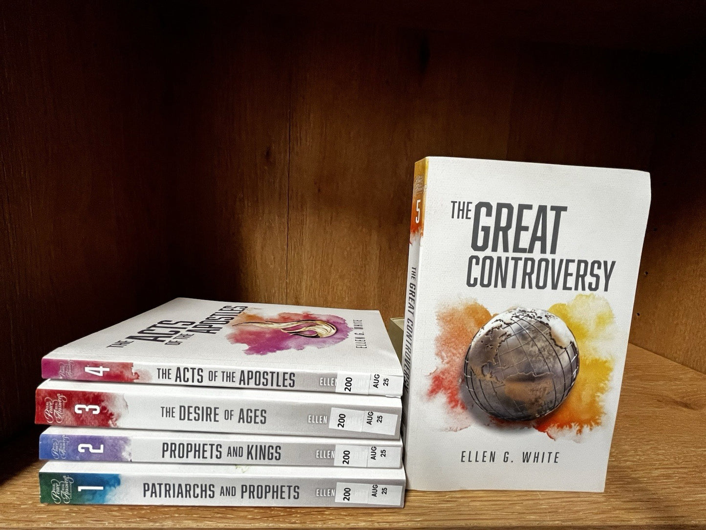 Ellen g White Books Lot Of 5 The Great Controversy, Desire Of Ages, Patriarchs..