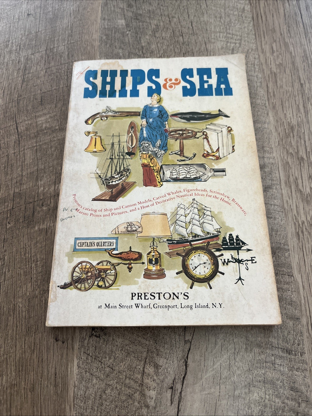 Vintage Preston's catalog of ship and cannon models of SHIPS and SEA 1970s
