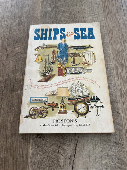 Vintage Preston's catalog of ship and cannon models of SHIPS and SEA 1970s