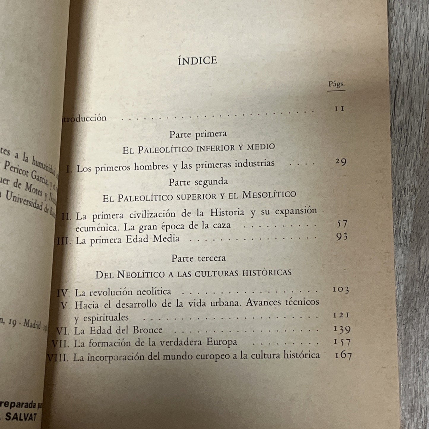 La Humanidad Prehistorica Pericot Maluquer RTV25 Biblioteca Salvat 1969 1st Ed