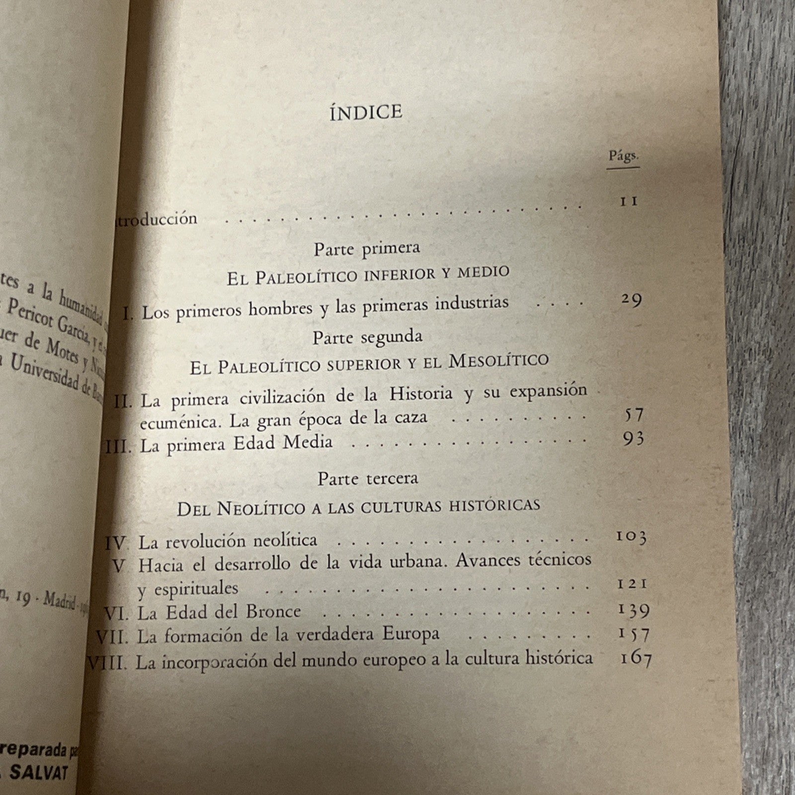 La Humanidad Prehistorica Pericot Maluquer RTV25 Biblioteca Salvat 1969 1st Ed