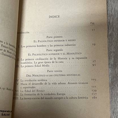 La Humanidad Prehistorica Pericot Maluquer RTV25 Biblioteca Salvat 1969 1st Ed