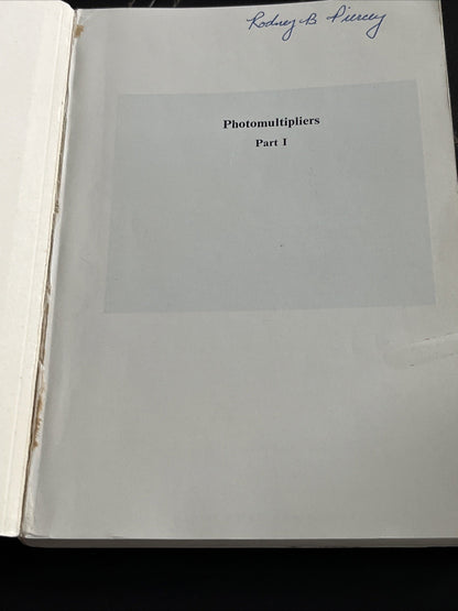 VALVO Photomultipliers Part 1 By J. M Schonkeren