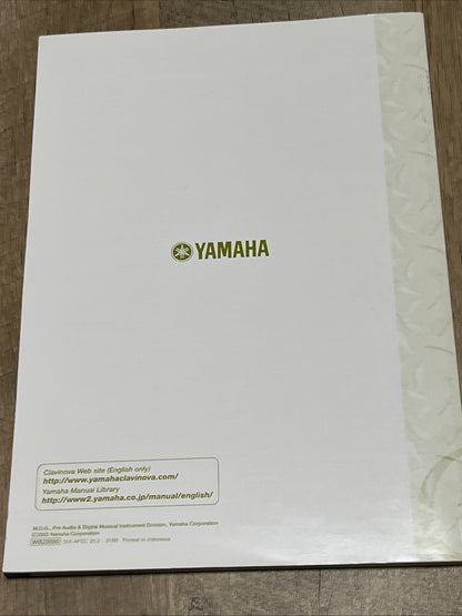 Yamaha Clavinova CLP-115 Digital Piano Keyboard Original User Owner's Manual.