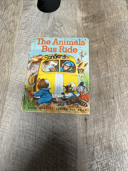 The Animals' Bus Ride, Vintage Rand McNally Elf Book, HB, 1965 Acceptable