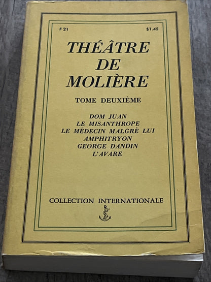 Theatre De Moliere Tome Deuxieme, Dom Juan Le Medecin Malgre Lui Amphitryon 1962