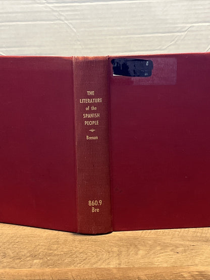 Brenan: The Literature of the Spanish People by Gerald Brenan 1962