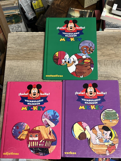 Spanish Children Book Lot 1 2 Vocabulario Bilingual Mickey, El Canto, La Pintura