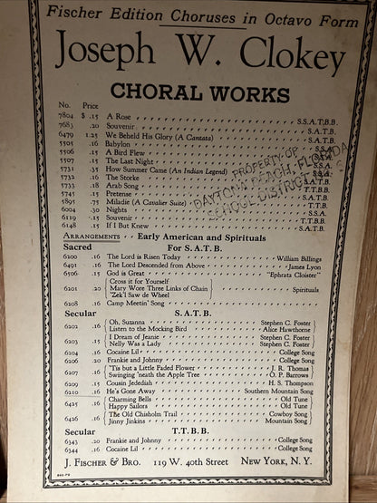 Lot Of 4 Choral Chorus Octavo Series Sheet Music,Ave Maria SATB 1927/1929/44-63