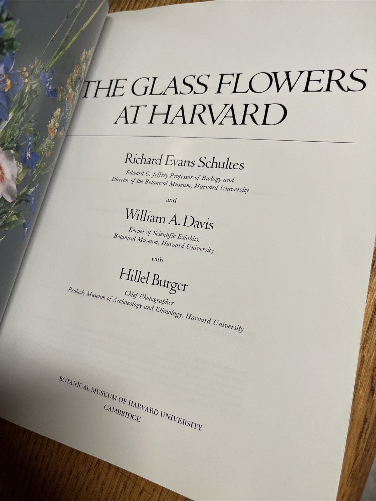 The Glass Flowers at Harvard by Richard Evans Schultes & William A. Davis pb