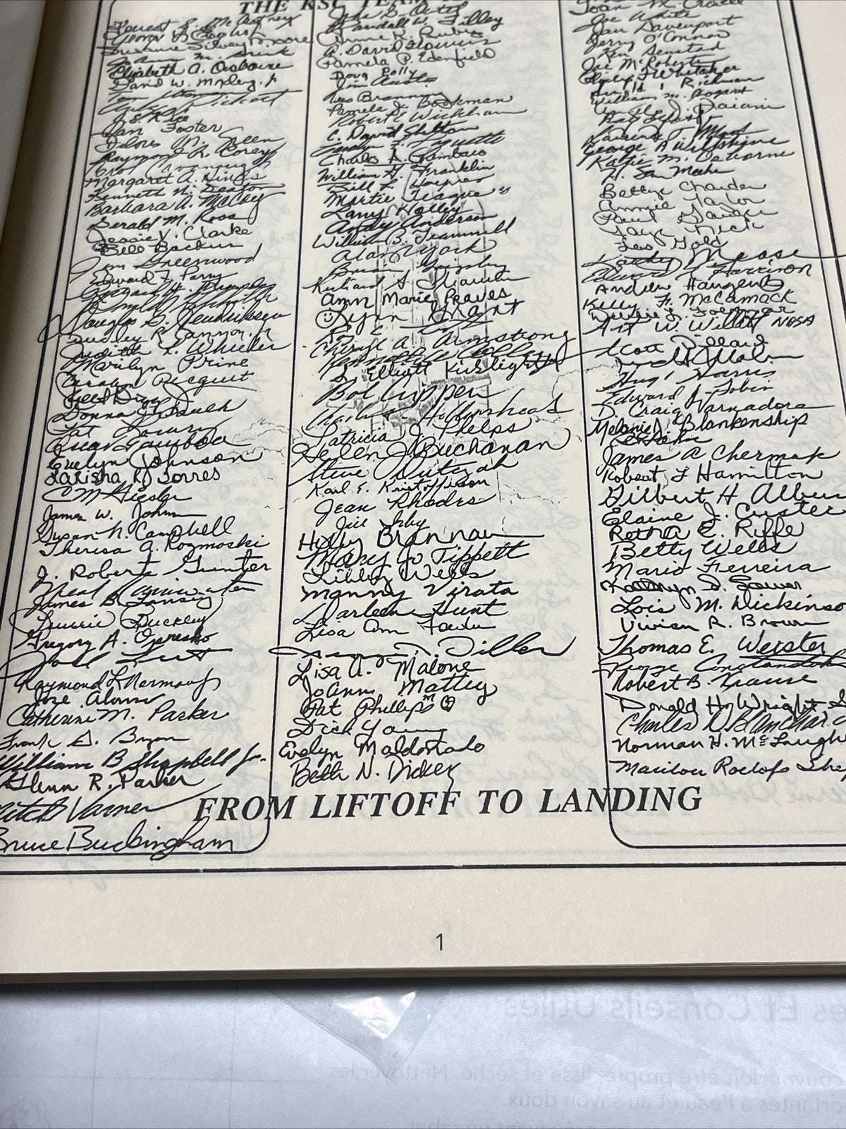 KSC TEAM signatures employee book STS 26R space shuttle collectible 1989