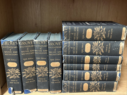 Grove Dictionary of Music and Musicians 5th Ed Complete Set Vol 1 - 10 (A — Z)