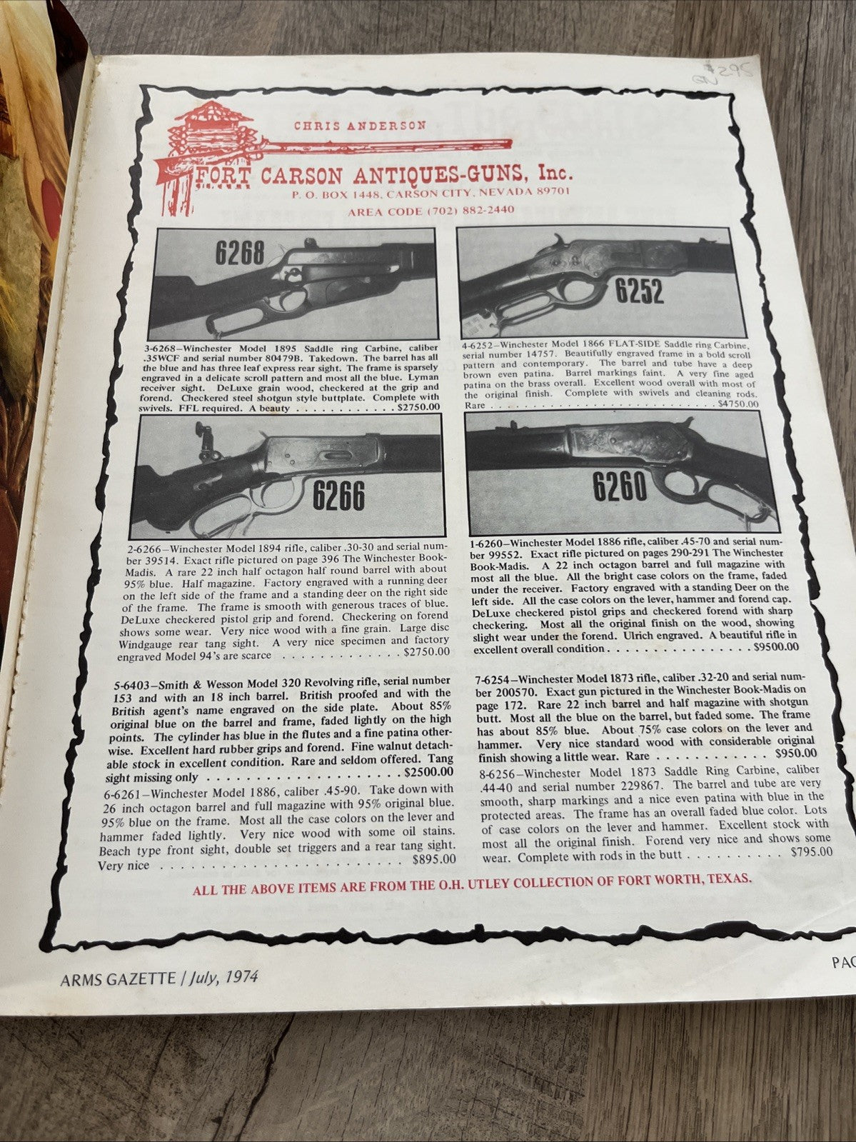 ARMS GAZETTE Magazine-Volume 1, Number 11, JULY,1974 By JAMES E. SERVEN