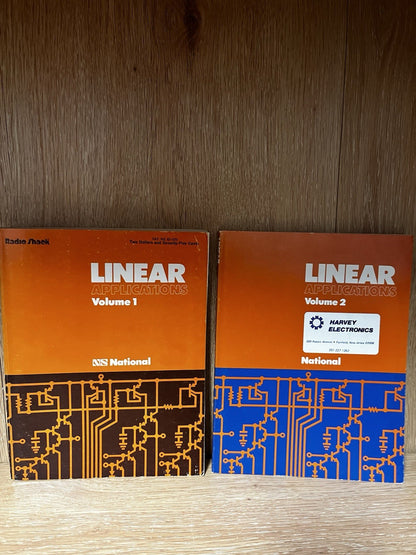 LINEAR APPLICATIONS Volume 1 and 2 Radio Shaek book 1969