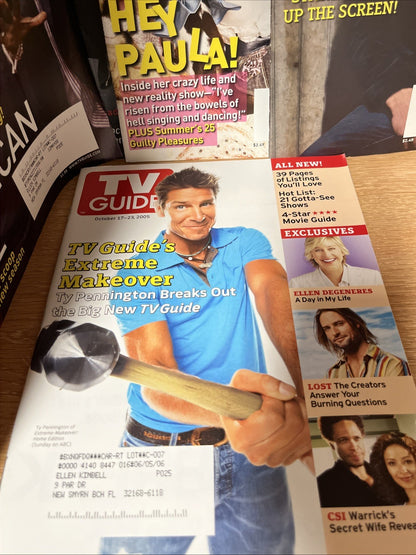 2000's Lot Of 15 TV Guide Magazines