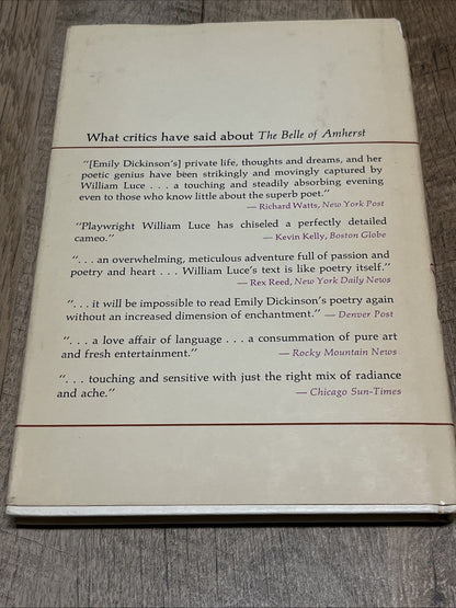 Belle of Amherst A Play Based on the Life of Emily Dickinson by William Luce 1st