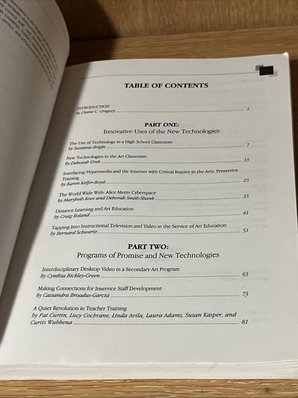 NEW TECHNOLOGIES AND ART EDUCATION: IMPLICATIONS FOR By Diane C. Gregory 1997