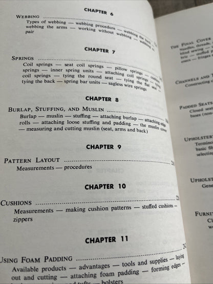 Audel - UPHOLSTERING by James E. Brumbaugh (1972; HC Book) Illustrated