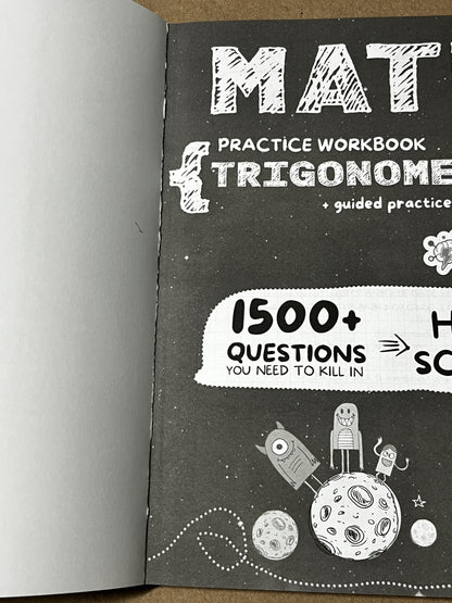 Math Practice Workbook: TRIGONOMETRY: Essential Review Trigonometry Practice...