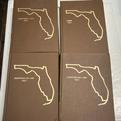 1981 Florida Statutes Book,State of Florida Publication,Legal Reference Book 1-4