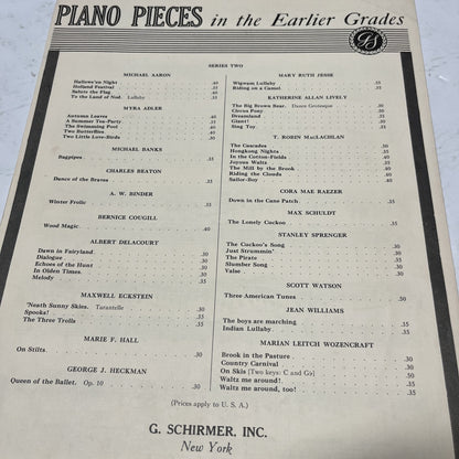 Piano Pieces in the Earlier Grades Spinning Song Op 14 No 4
