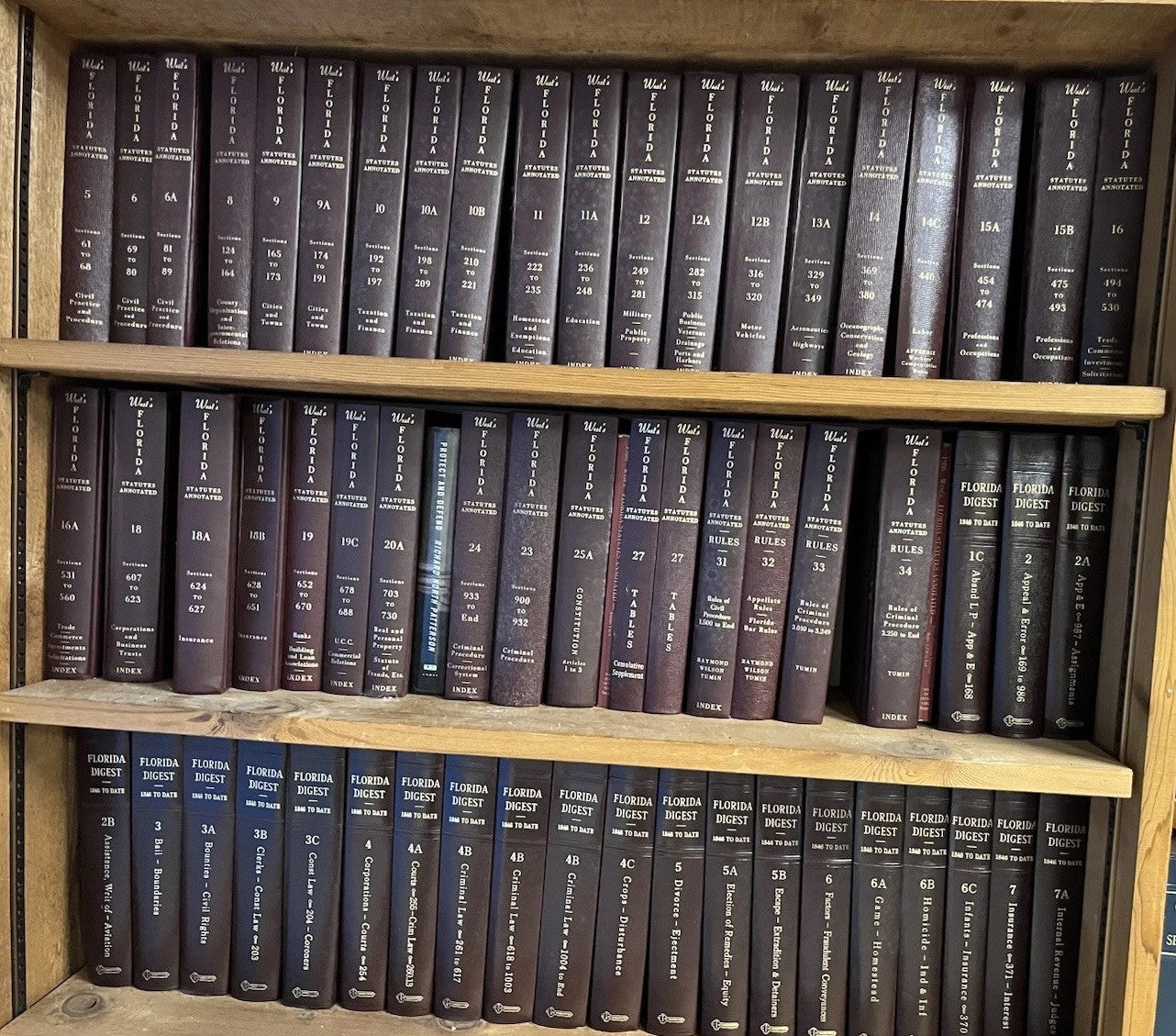 40 Lot Brown Office Decorating Law books; Wests Florida Statutes Annotated