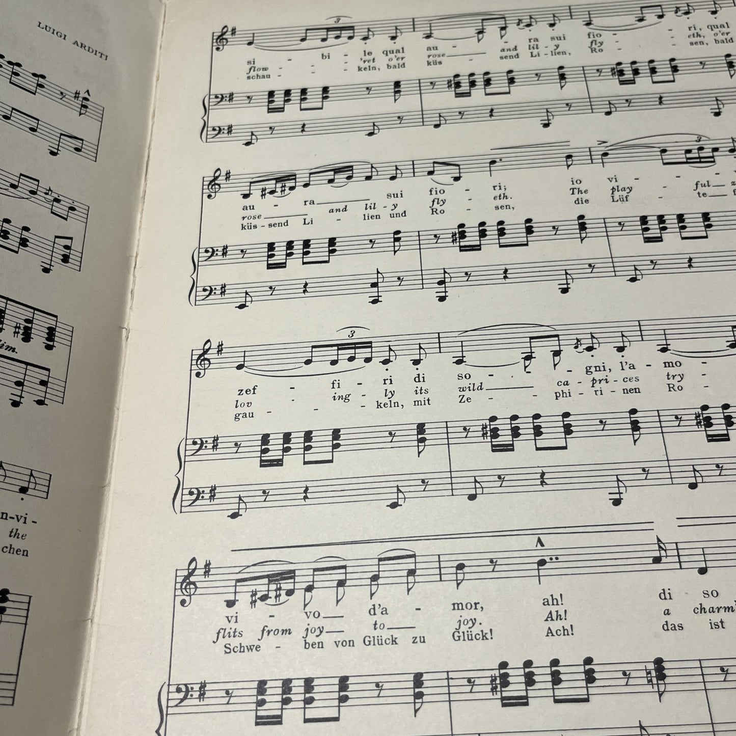 IT TREMBLES IN THE FLOW’RET Low In E Arditi .90 Italian Songs