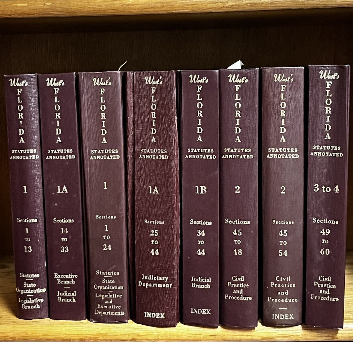 8 West’s Florida Statutes Annotated,Legal Reference Book Office Decor  Vol 1 - 4