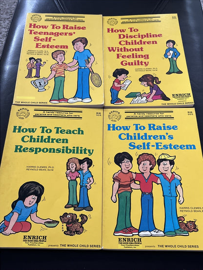 4 Books Lot Whole Child Series Self-Esteem Responsibility Discipline Climes 1980