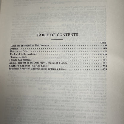 Shepard’s Florida Citations, All Florida Cases, Analyzed, Case Edition 1977 HC
