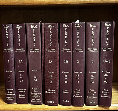 8 West’s Florida Statutes Annotated,Legal Reference Book Office Decor  Vol 1 - 4