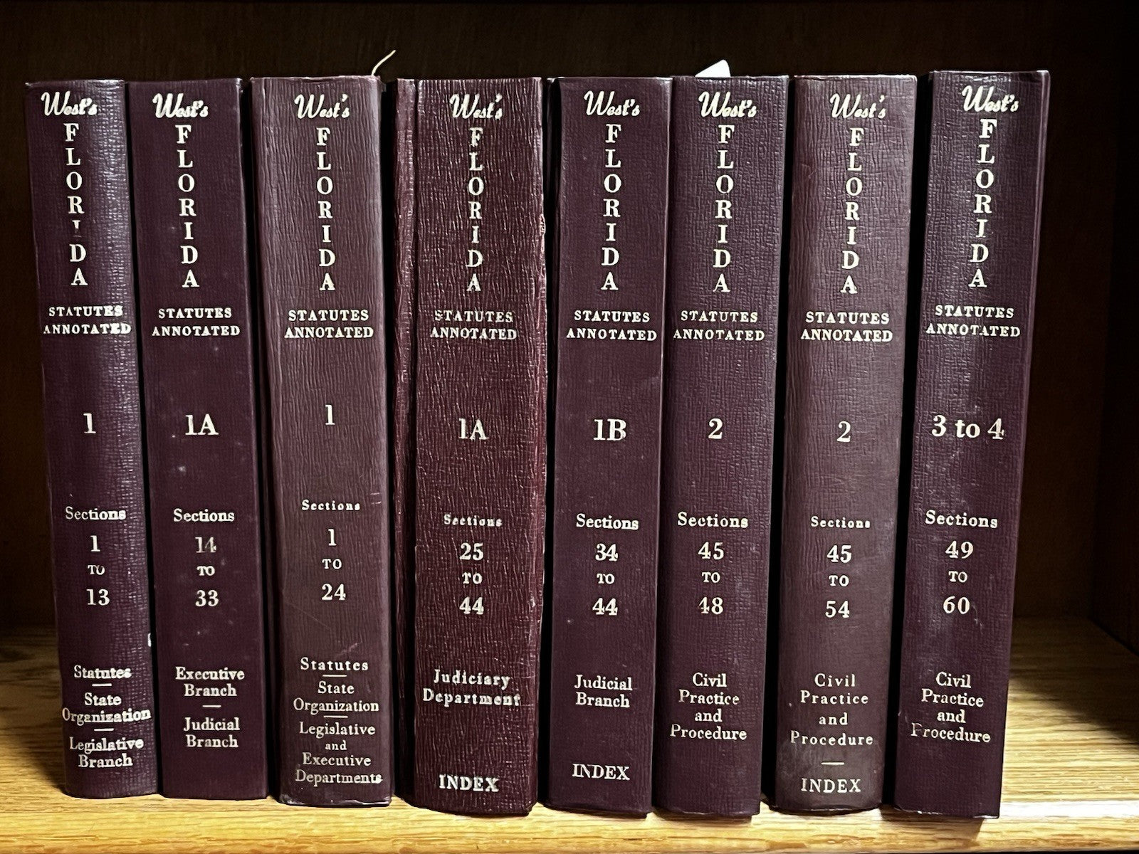 8 West’s Florida Statutes Annotated,Legal Reference Book Office Decor  Vol 1 - 4