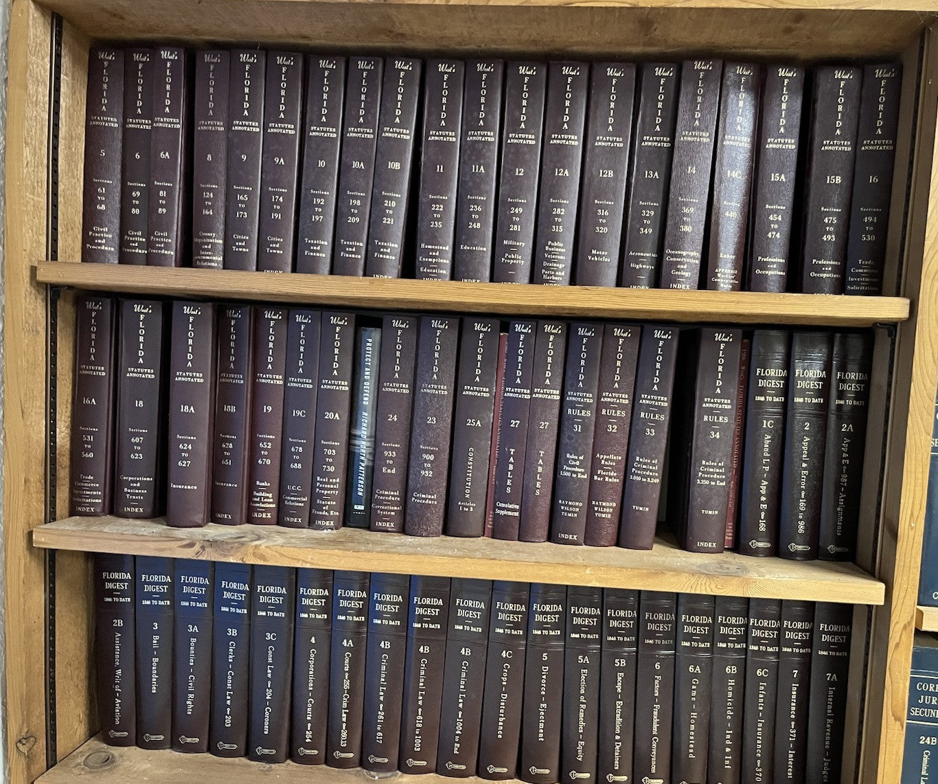 5 Decorative Law books; Wests Florida Statutes Annotations