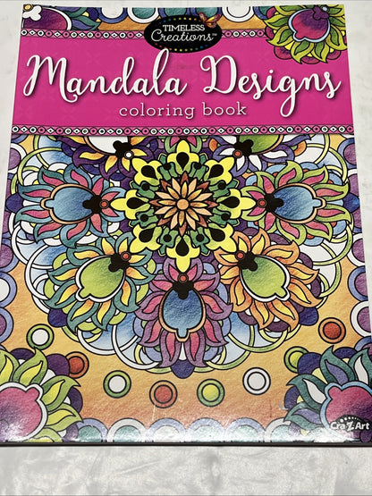 Adult Coloring Book for Stress Relief, Mandala Designs, 64 Design Pages