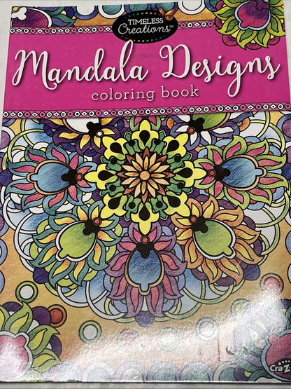 Adult Coloring Book for Stress Relief, Mandala Designs, 64 Design Pages
