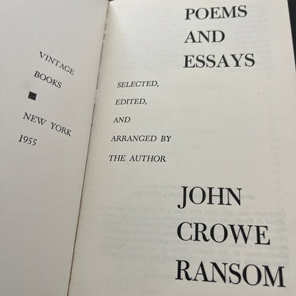 Poems and Essays by John Crowe Ransom ( 1955)