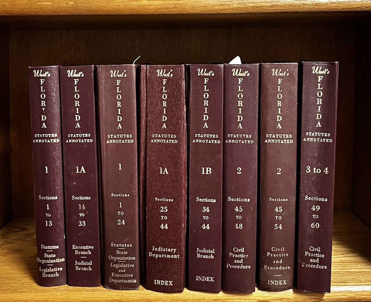 8 West’s Florida Statutes Annotated,Legal Reference Book Office Decor  Vol 1 - 4