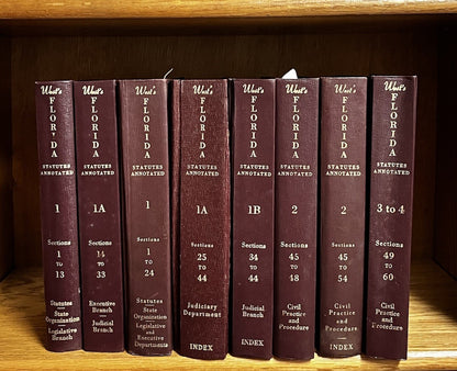 8 West’s Florida Statutes Annotated,Legal Reference Book Office Decor  Vol 1 - 4