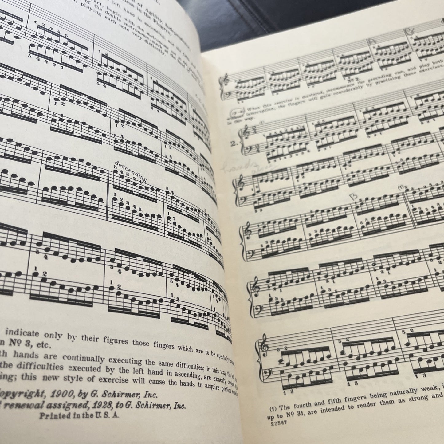 Hanon the Virtuoso Pianist - -Bk. 60 Exercises Vol 1071 Schirmer; Book 1  (1928)